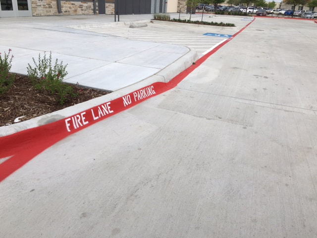 Fire Lane No Parking Striping and Stencil
