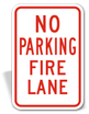 No Parking Fire Lane Signage